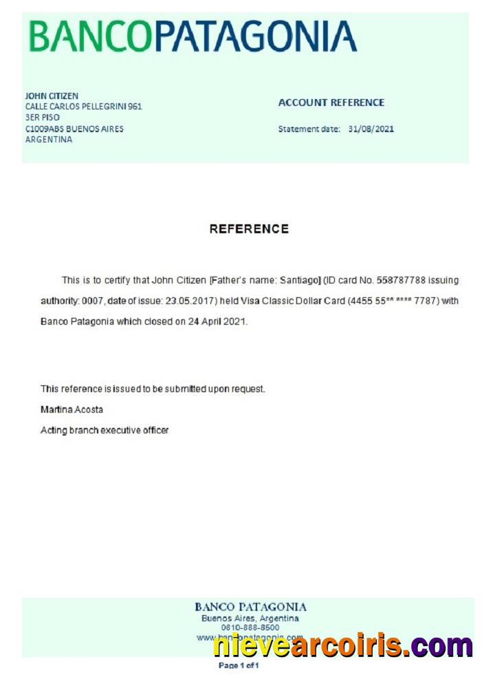Argentina Bancopatagonia closure reference